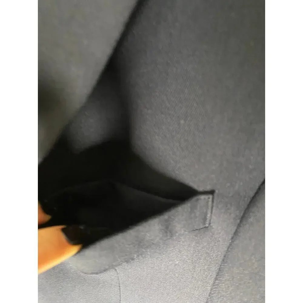 Vintage Men's Burberrys' Sport Coat Navy‎ Single Breasted Silver Logo Buttons
